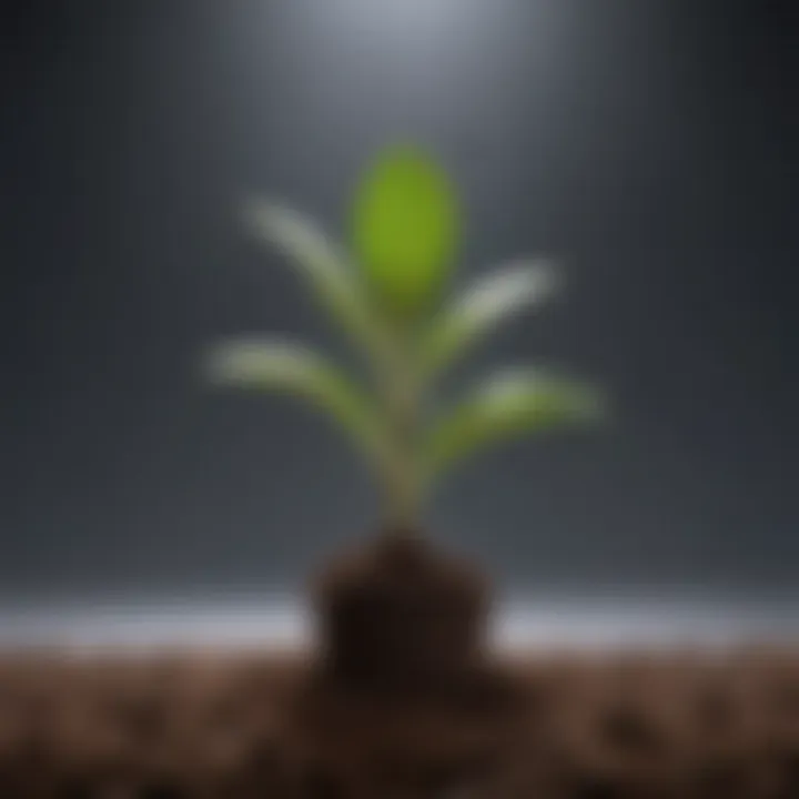 Visual representation of soil amendments that enhance seedling growth