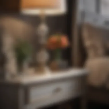 Elegant bedside table with decorative elements