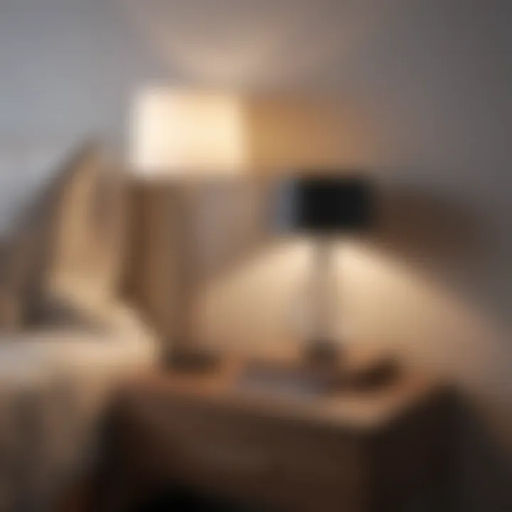Minimalist bedside setup showcasing functional decor