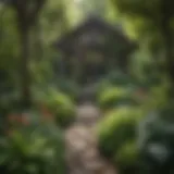 Lush garden with diverse plant life native to Michigan.