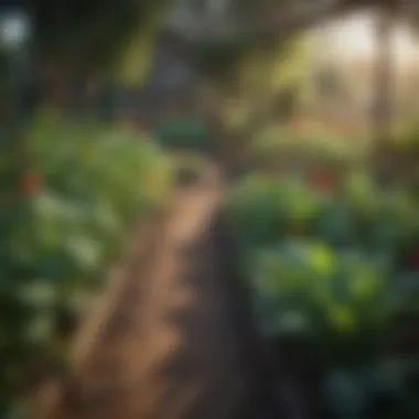 Thriving Vegetable Garden A thriving vegetable garden exhibiting various crops.