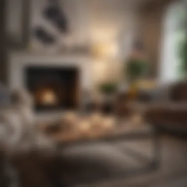 Cozy Living Room Ambiance A cozy living room with fresh flowers and candles