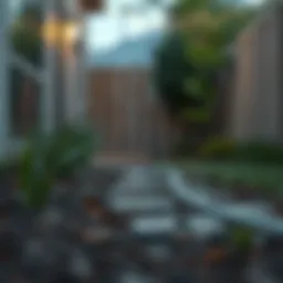 Innovative drainage solution in a backyard