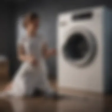 Illustration of proper washing methods for garments