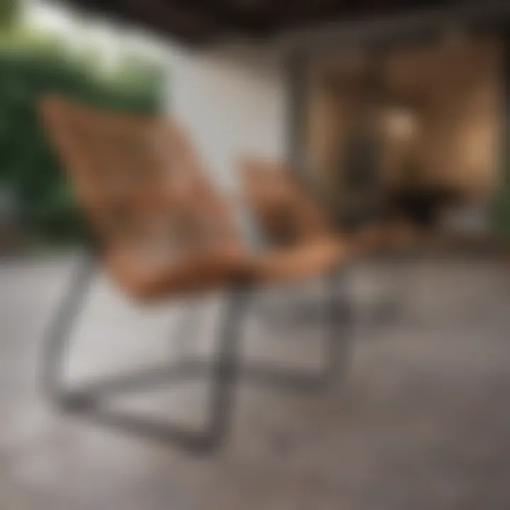 Elegant patio with modern outdoor chairs enhancing the overall aesthetic