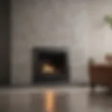 Elegant textured tile fireplace showcasing modern design