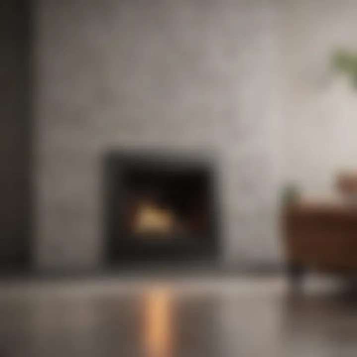 Elegant textured tile fireplace showcasing modern design