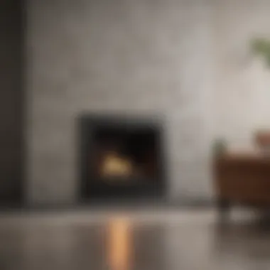Modern Textured Tile Fireplace Elegant textured tile fireplace showcasing modern design
