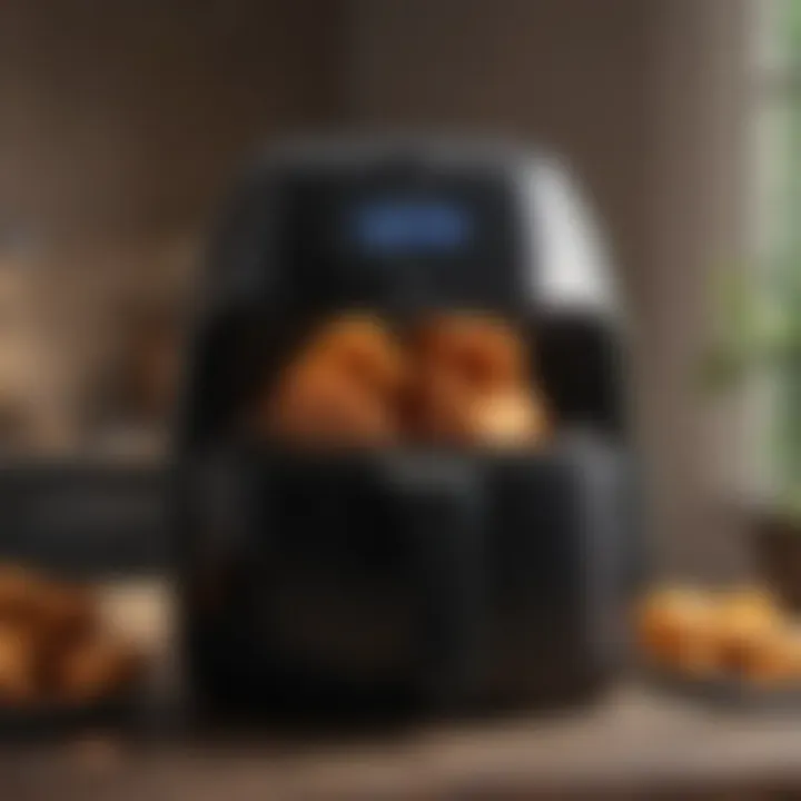 Ninja air fryer showcasing chicken wings