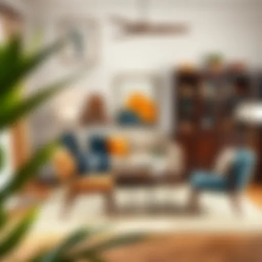 Contemporary and vintage furniture blend