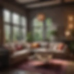 Cozy living room featuring plush sofas and vibrant decor