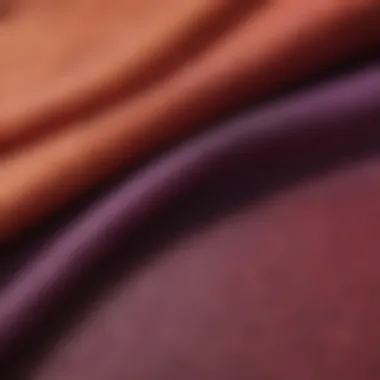 Close-up of fabric showing vibrant colors post vinegar rinse