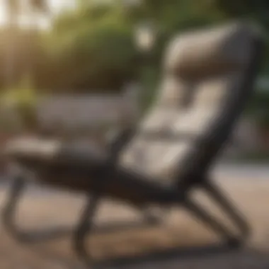 Durable Lounge Chair for Outdoor Comfort Close-up of a durable outdoor lounge chair