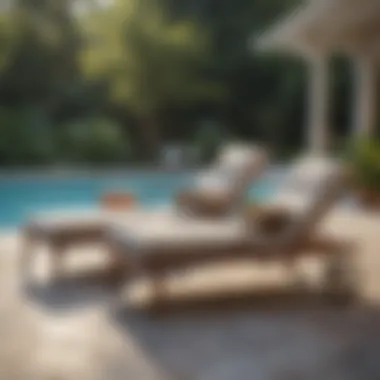 Relaxing Poolside Seating Arrangement Relaxing seating arrangement by the poolside