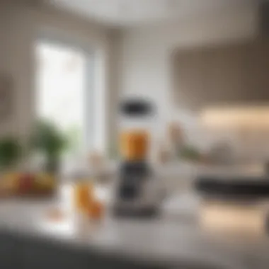 Elegantly designed cordless blender on a kitchen countertop