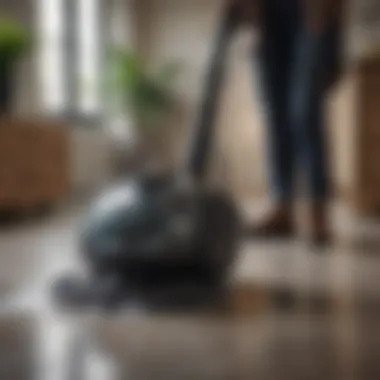 Close-up of steam cleaner features and user-friendly controls Detailed look at steam cleaner features and controls
