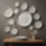 Elegant wall display of decorative plates