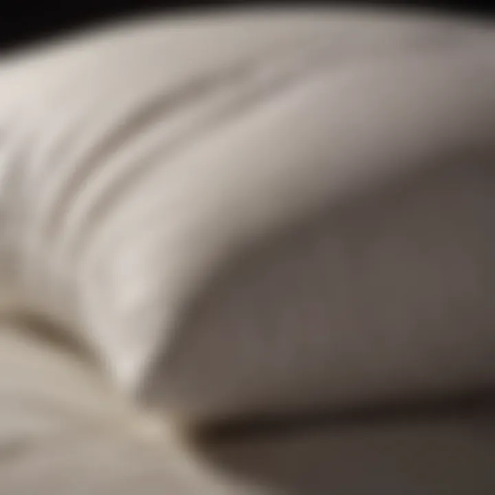 Luxurious materials for pillows showcasing comfort and support