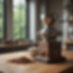 Elegant burr mill showcasing sleek design