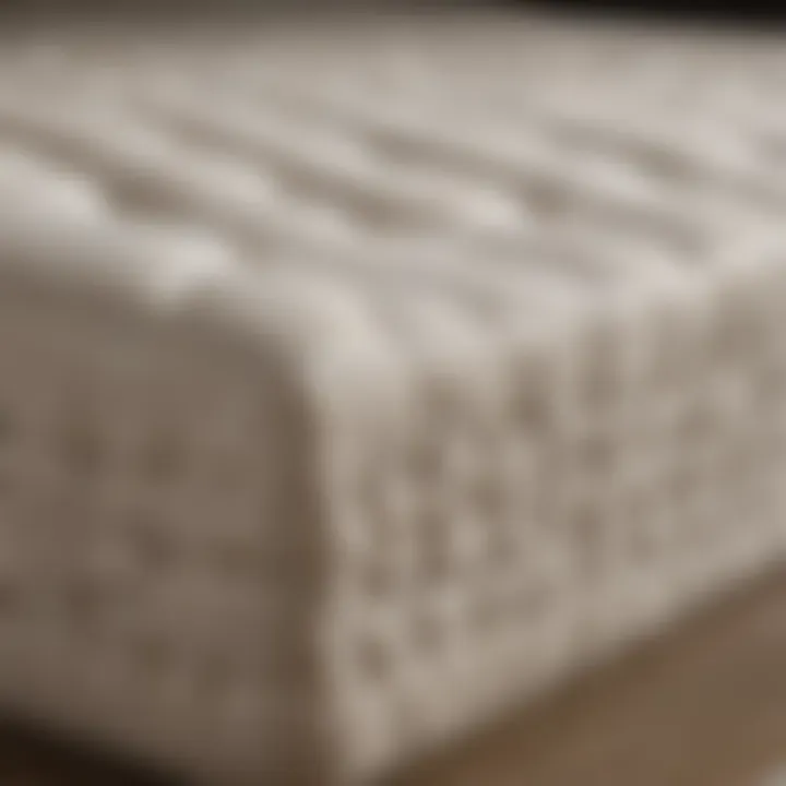 Close-up of a comfortable natural foam mattress