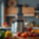 Modern fruit juice machine showcasing advanced features