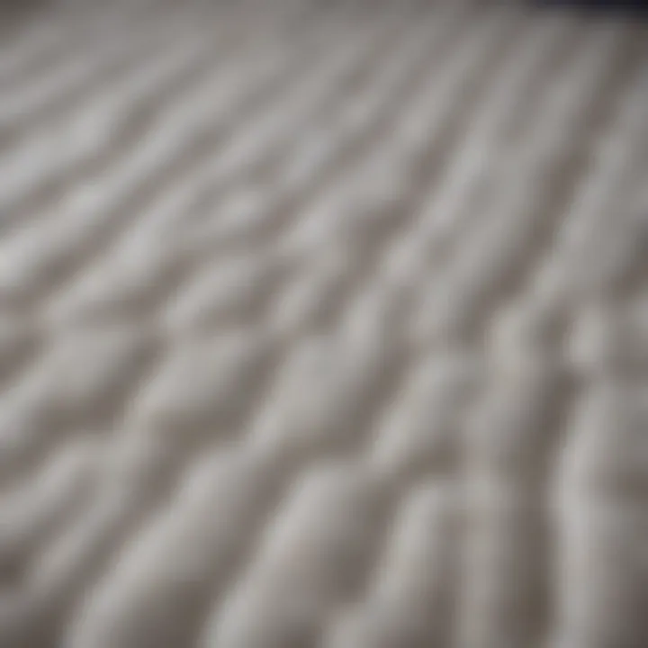 Close-up of high-quality materials used in mattresses