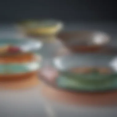 Variety of microwave glass plates showcasing different designs and functions