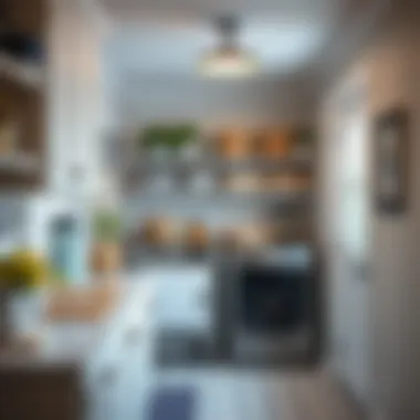 Aesthetic design elements in a finished laundry room