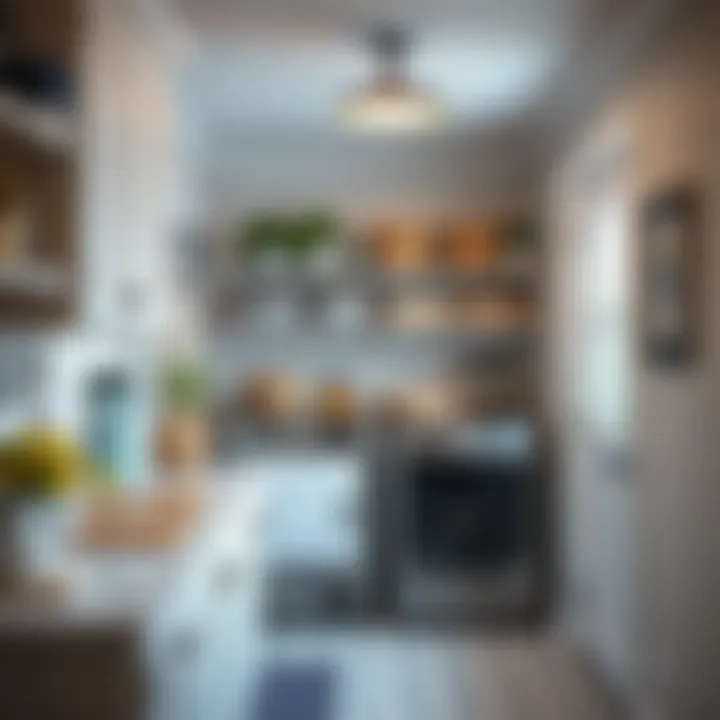 Aesthetic design elements in a finished laundry room