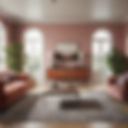 A well-designed living room showcasing a harmonious colour palette