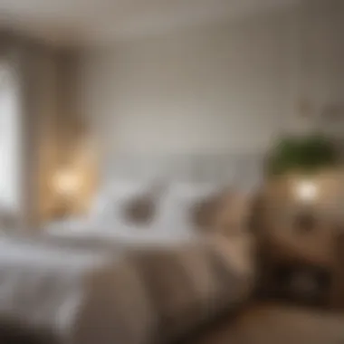 A serene bedroom featuring calming colour combinations