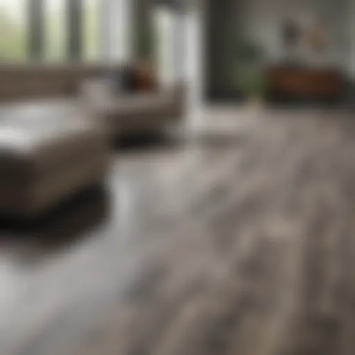 Modern living room featuring elegant vinyl flooring