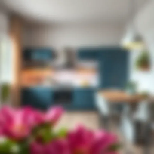 Vibrant color palette for a modern kitchen