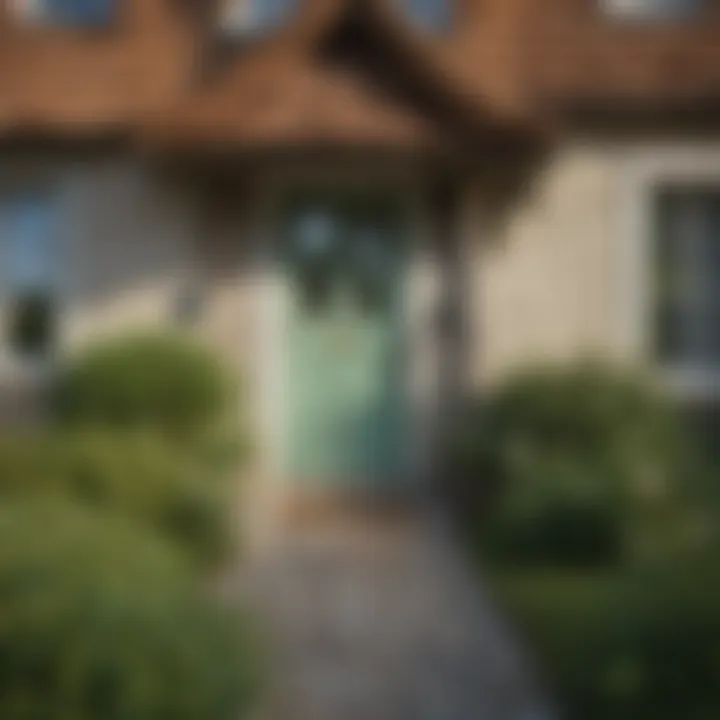 Charming cottage with a soft green entrance