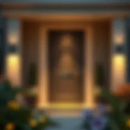 Elegant front door showcasing modern design elements.