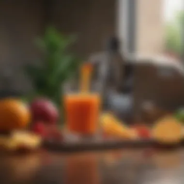 Nutrient-Rich Juice from a Slow Juicer Freshly extracted juice demonstrating vibrant colors and nutrient richness