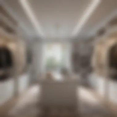 Chic Design Elements for a Unified Space Aesthetic design elements in a combined walk-in closet and office