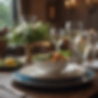 Elegant Table Setting for Memorable Gatherings A beautifully arranged table setting with elegant dinnerware and centerpieces.
