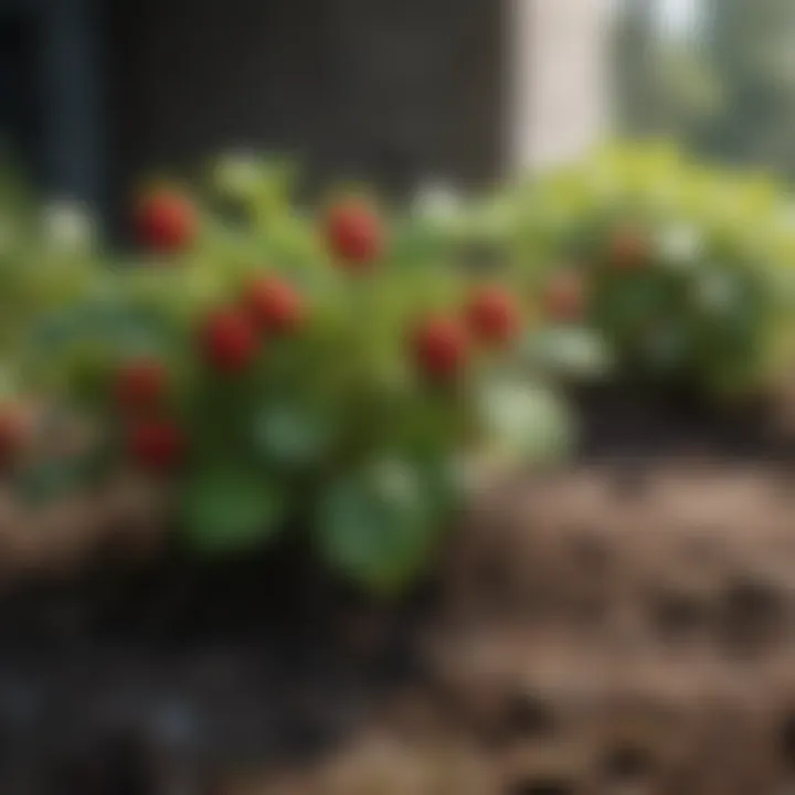 Day-neutral strawberry plants thriving in diverse garden settings.