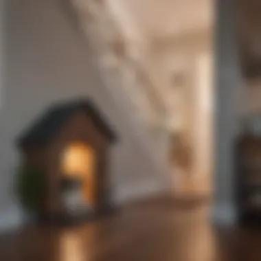 Aesthetic Dog House Design Under the Stairs Stylish under the stairs dog house with a cozy interior