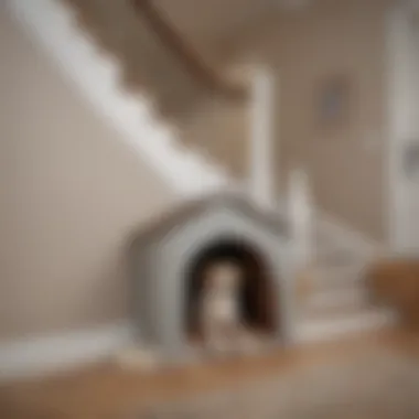Functional Dog House with Storage Solutions Customizable under the stairs dog house with built-in storage