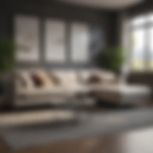 Elegant sectional sofa showcasing modern design