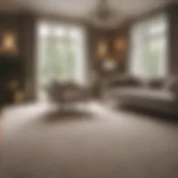 An elegant living room featuring freshly installed carpet