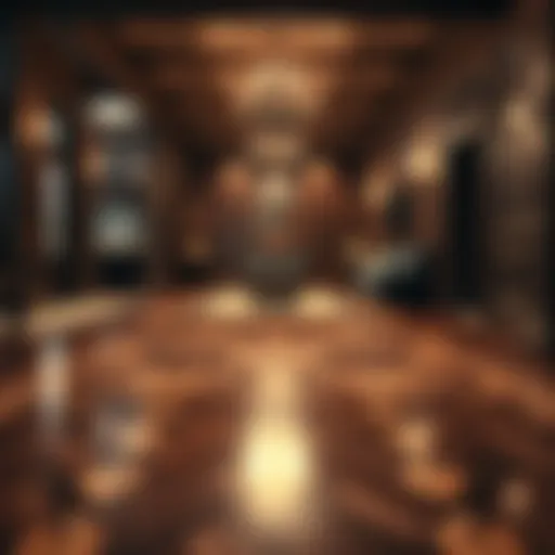 Elegant hardwood flooring installation showcasing intricate patterns