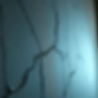 Illustration showing diagnostic methods for assessing drywall cracks