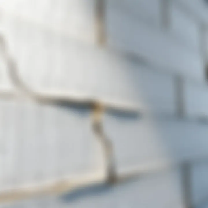 Detailed view of diagonal cracks in drywall highlighting structural issues