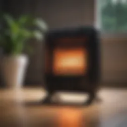 A modern energy-efficient space heater showcasing sleek design.