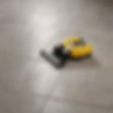 Application of grout cleaner on tiled surfaces