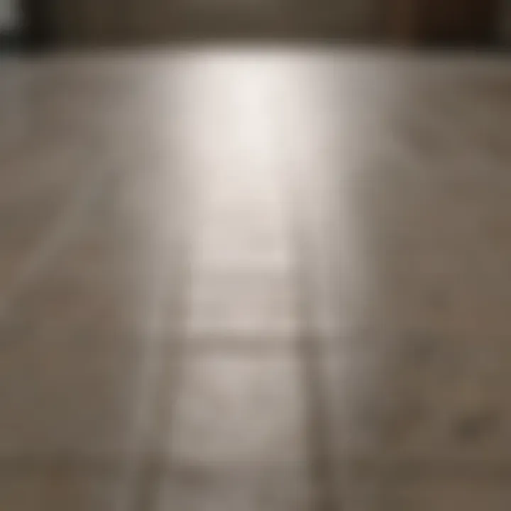 Before and after comparison of grout cleaning