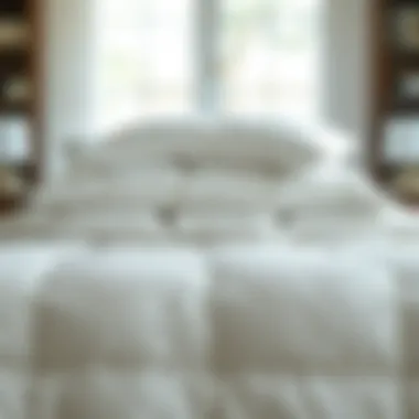 Infographic comparing heavyweight down alternative duvet inserts and traditional down options